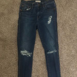 Madewell distressed high waisted skinny jean